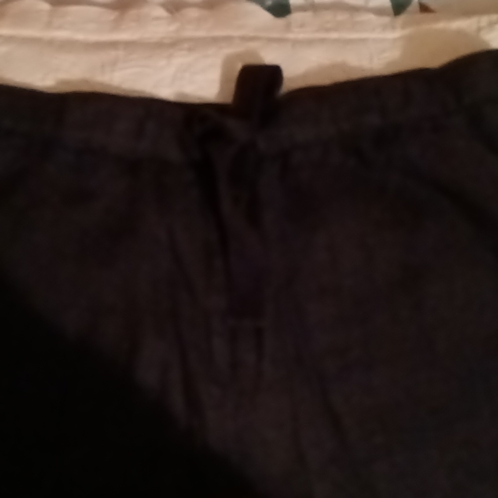 J. Jill Linen High Rise Paperbag Black Shorts Size 16  14